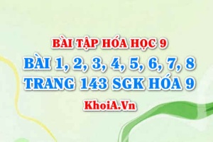 Bài tập Axit Axetic CH3COOH: Giải bài 1, 2, 3, 4, 5, 6, 7, 8 trang 143 SGK Hóa 9